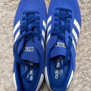Adidas Royal Blue and White Gazelle Sneakers